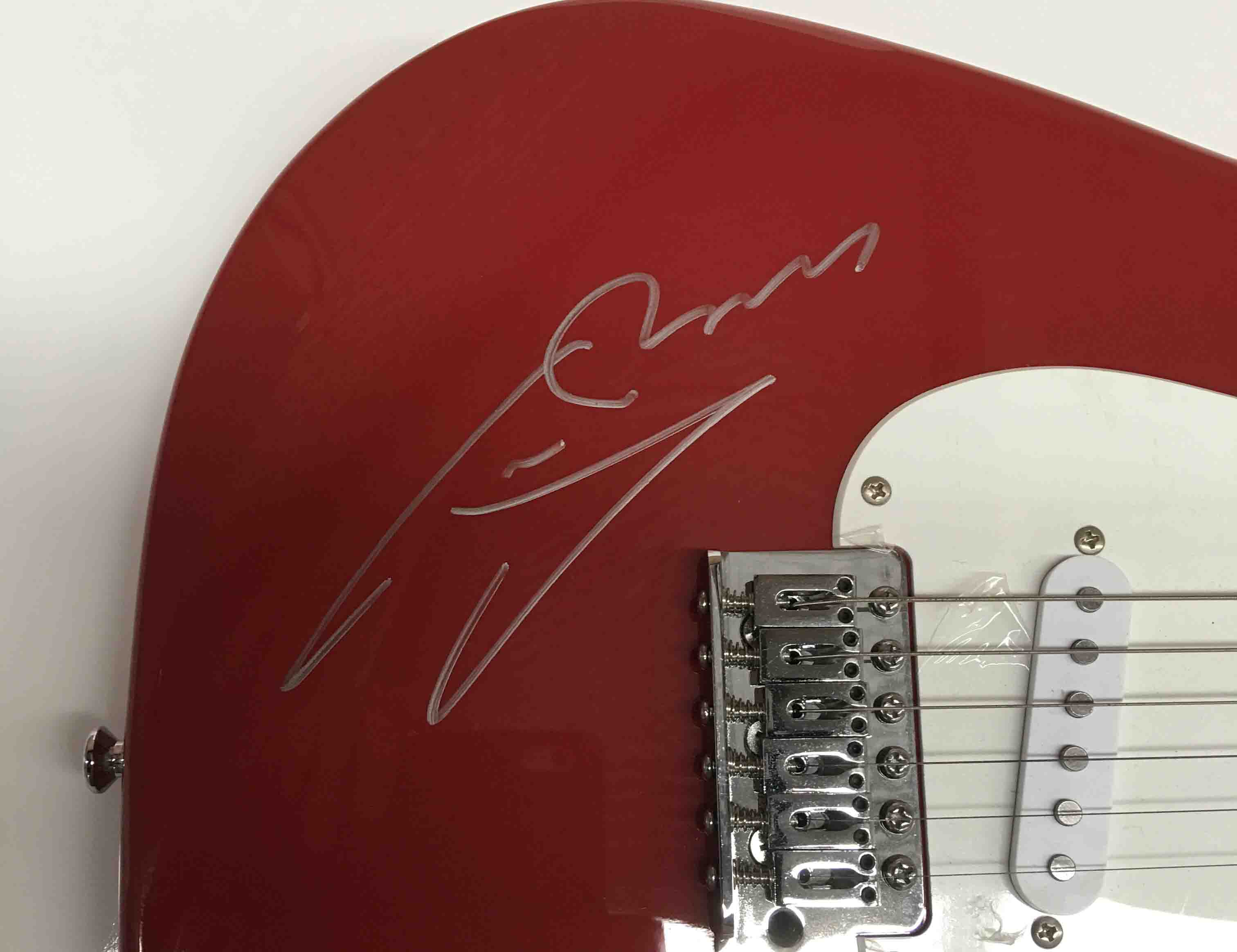 Red Fender Guitar Australian Memorabilia Association